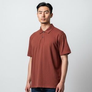 Vuori • Men's Strato Tech Polo in Red Clay Heather Size S